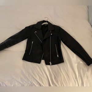 Women’s leather moto jacket
